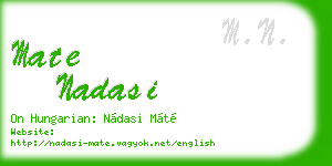mate nadasi business card