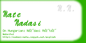 mate nadasi business card